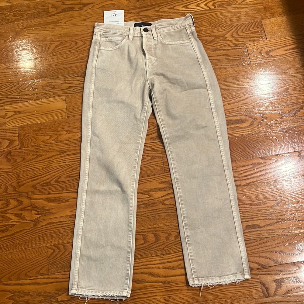 3x1 Austin crop high-rise tan “mineral beige” jeans